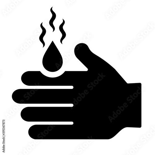 Acid burn vector icon