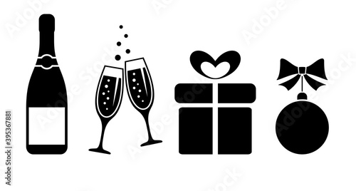 Vector Christmas holiday celebration icon