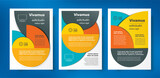 Set Flyer Circles theme cover brochure design template