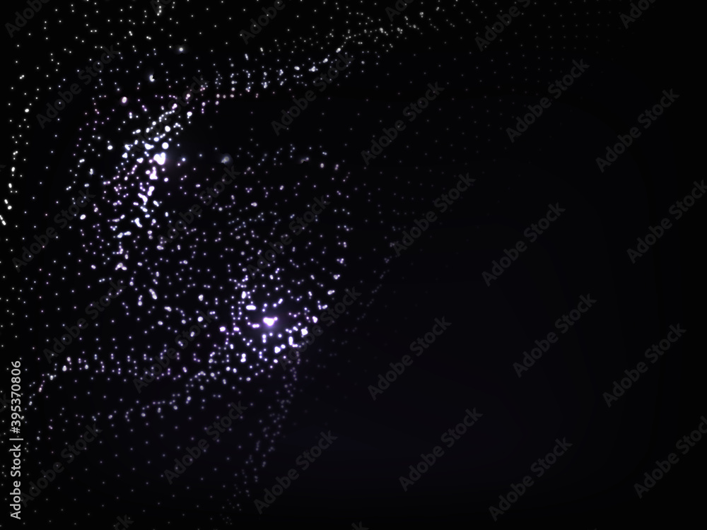Obraz premium Abstract vector business background with blue dots, wave flow blue dot
