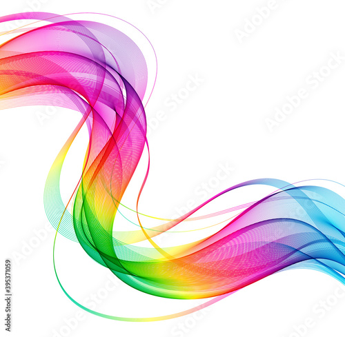 Abstract colorful background wave flow Vector wave