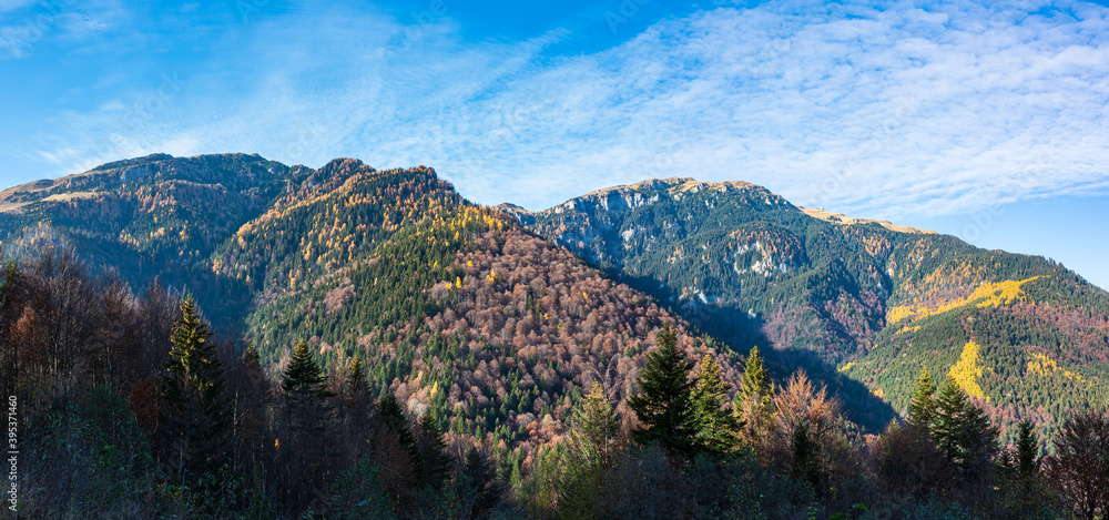 Mountain landscape in the Romanian Carpathians