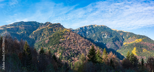 Mountain landscape in the Romanian Carpathians