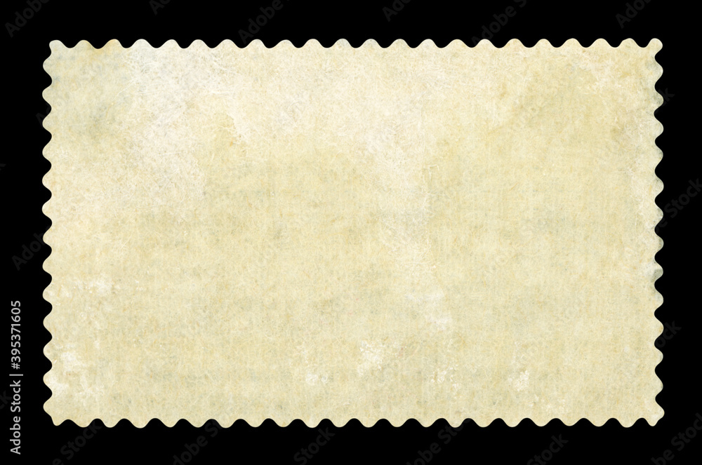 Fototapeta premium Blank postage stamp - Isolated on Black background 