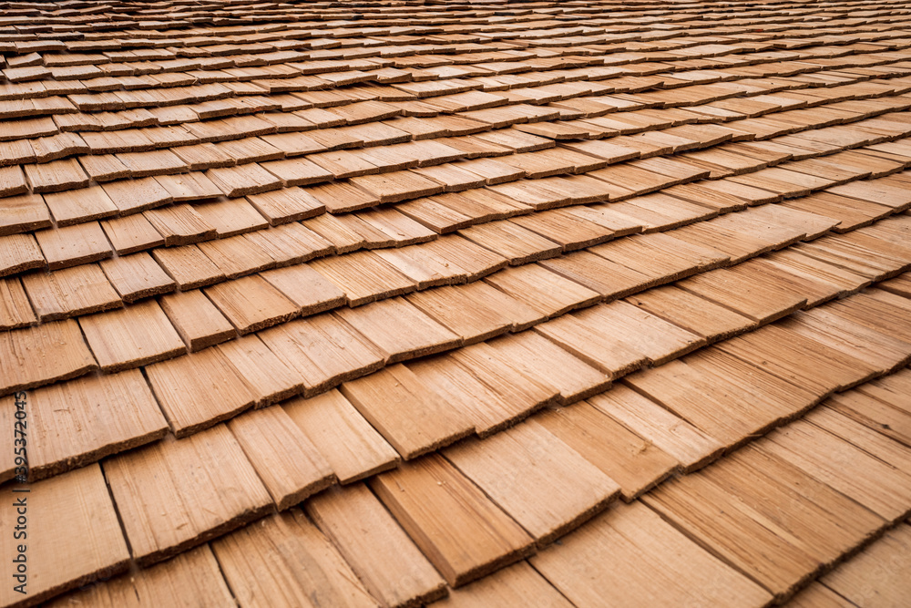 wood roof tiles on a roof wood roof tiles on a roof