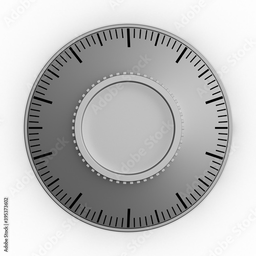 Fotografie combination lock on white background. Isolated 3D illustration
