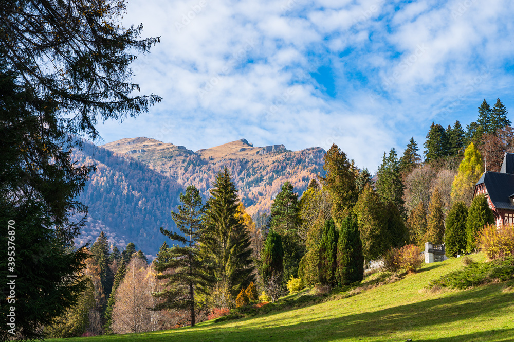 Mountain landscape in Romanian Carpathians