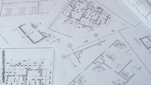Architectural plan. Engineering house drawings and blueprints.	
