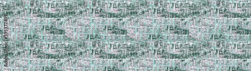 Venetian Plaster Seamless Pattern Texture. Wide Banner Green Stucco Background.