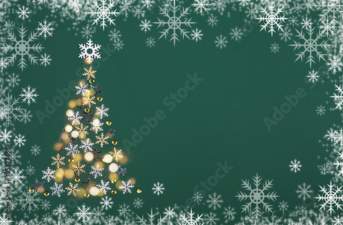 Green background with Chris...