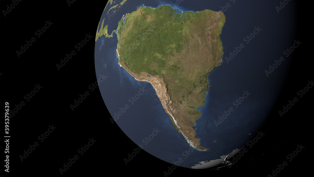 Fototapeta premium View of planet Earth. 3D render.