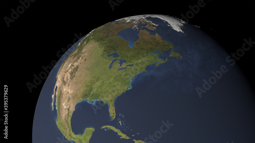 View of planet Earth. 3D render.