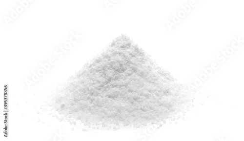 Sugar crystal pile isolated on white background
