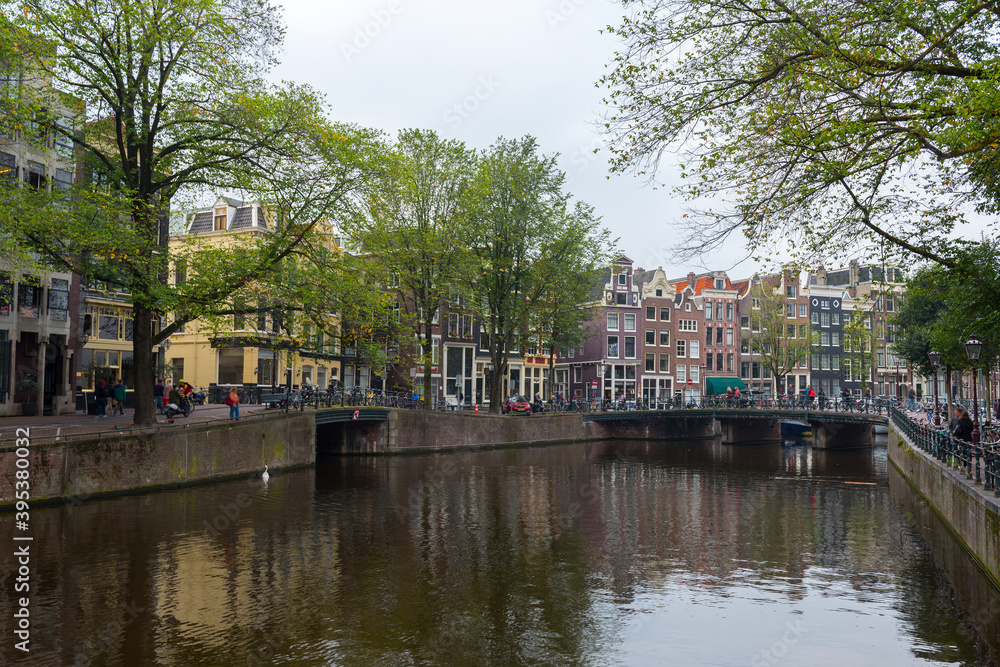 Beautiful view of Amsterdam, Netherlands.