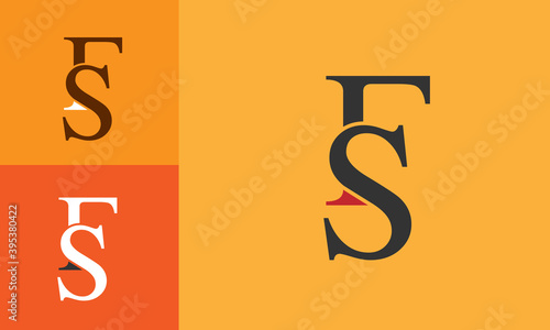 SF letter logo design vector template with eps 10