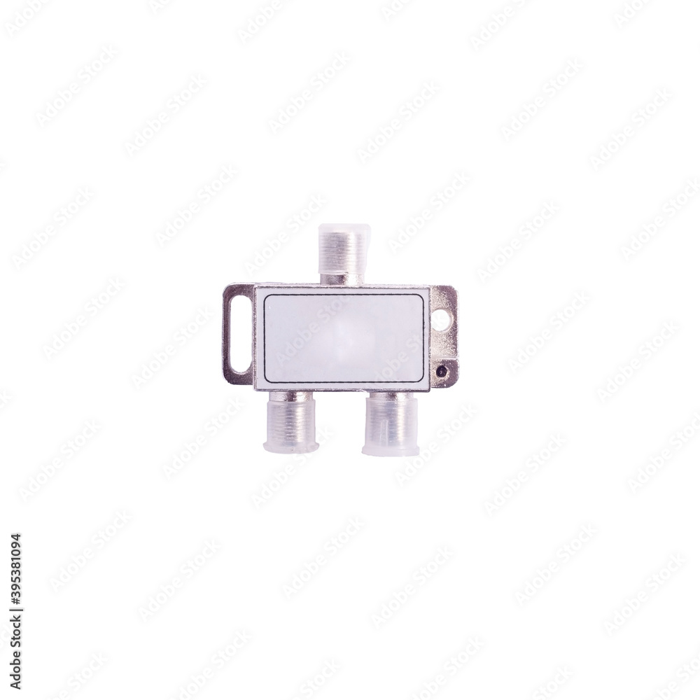 tee for electrical cables isolate on white background tee for electrical cables isolate on white background