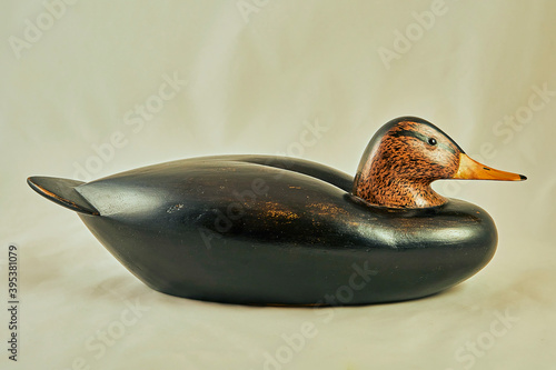 wood decoy of black duck nice