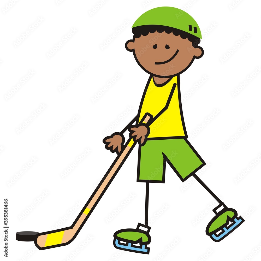 hockey player, vector illustration hockey player, vector illustration