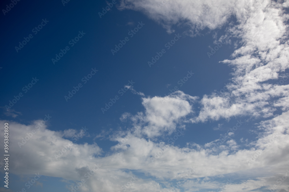 Fototapeta premium Blue sky with white clouds beautiful background..