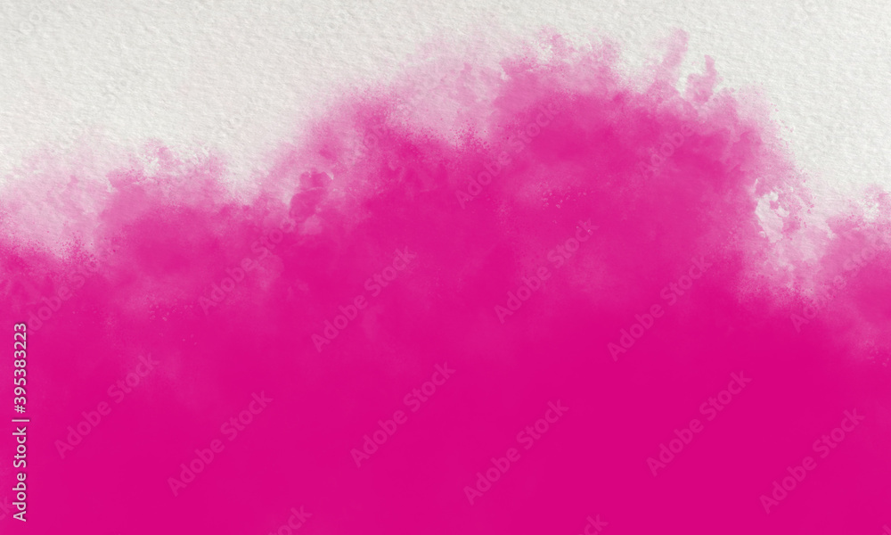 magenta watercolor background on white canvas