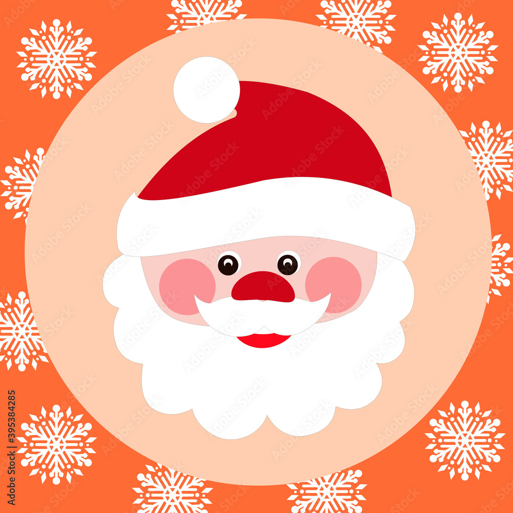 Сhristmas card with santa. Vector Illustration Сhristmas card with santa. Vector Illustration
