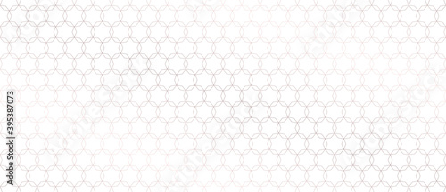 Golden line pattern. Subtle seamless background with thin linear hexagonal grid, mesh, lattice, stars, diamonds. Stylish minimal rose gold ornament texture. Abstract premium repeat design template