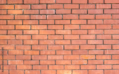 Red brick pattern, brick wall closeup look