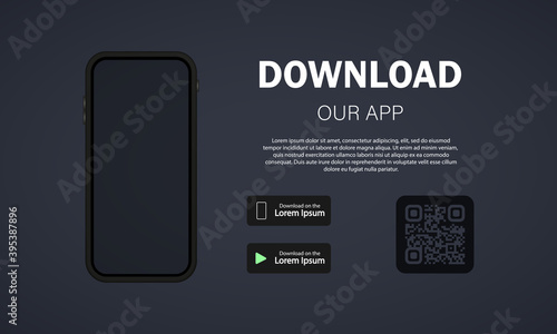 Download our new mobile app illustration. Vector on isolated background. EPS 10