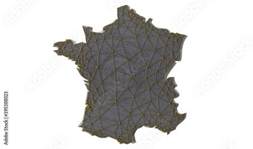 digital france map of the c...