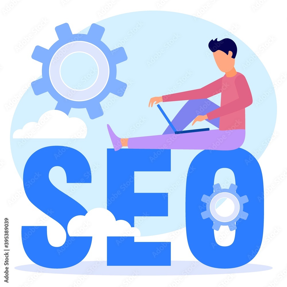 Illustration vector graphic cartoon character of seo Illustration vector graphic cartoon character of seo