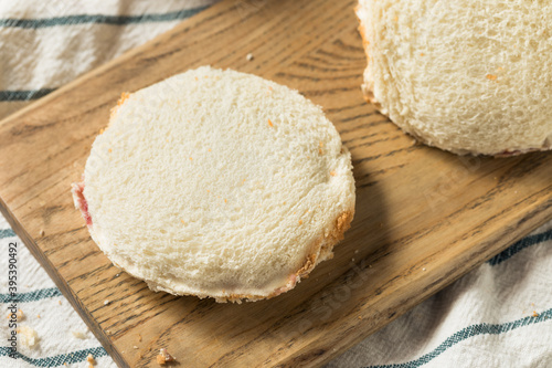 Healthy Homemade Crustless Peanut Butter Jelly Sandwich