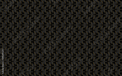 Original trendy geometric dark gray background from abstract zigzag pattern with golden outlines.Vector graphics for wallpaper, business cards, brandbook.