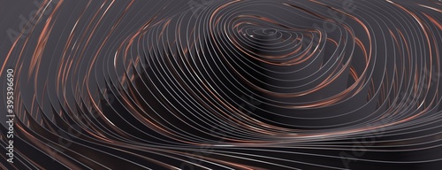 dark gold background dynamic flow wave 3d