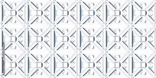 Seamless 3d ornament. Seamless textured tiles. Geometric pattern. 3d rendering