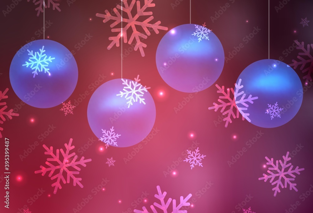 Light Pink, Red vector texture in birthday style. Light Pink, Red vector texture in birthday style.