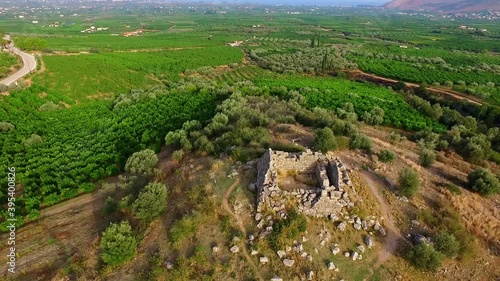 Aerial footage of the Pyramid of Hellinikon, Greece photo