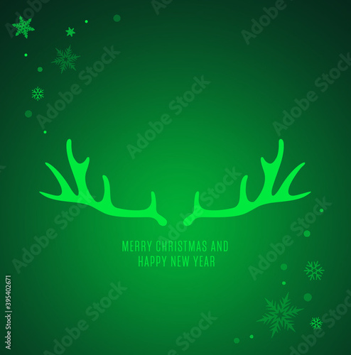 Weihnachten und Neujahr Typografisch auf glänzendem Weihnachtshintergrund mit Winterlandschaft mit Schneeflocken, Licht, Sternen. Frohe Weihnachtskarte. Vektorgrafik
