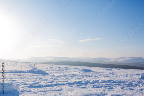 Snow on Manpupuner plateau, Komi Republic, Russia