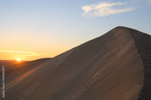 Sunrise on sand dunes