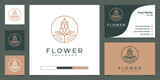 Minimalist elegant flower rose luxury beauty salon,fashion,skincare,cosmetic,yoga and spa products.