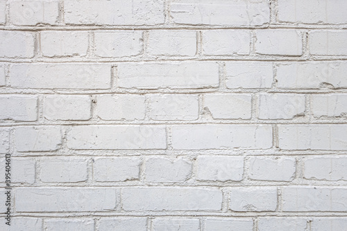 abstract background of an old brick wall painted white close up, loft conception