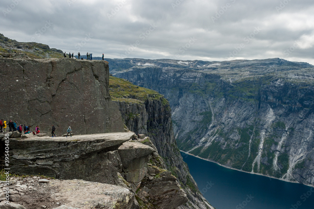 Hike to Trolltunga, Odda, Sørfjord Norwegen, Scandinavia, 14km hike