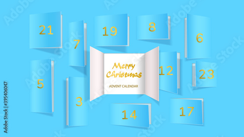 Christmas advent calendar door opening