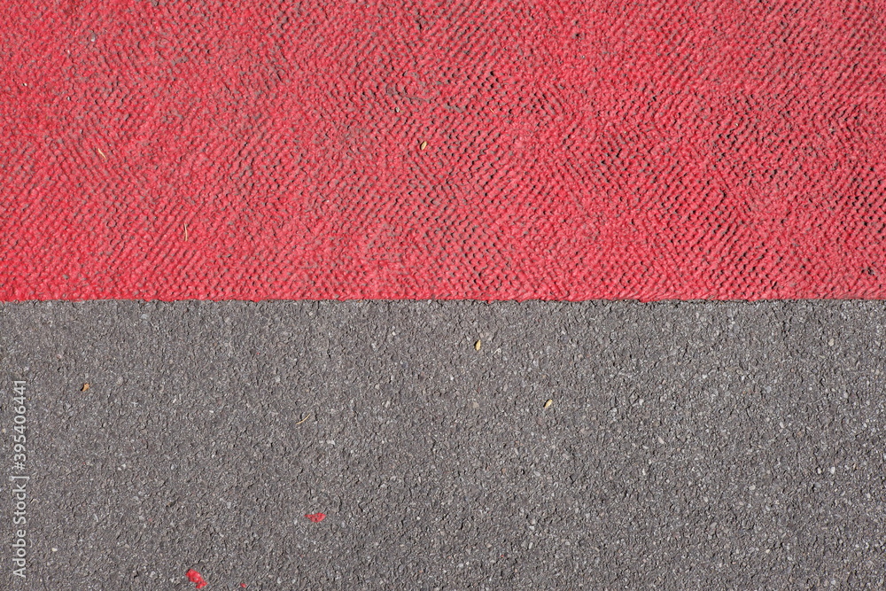 Fototapeta premium close-up of a painted street, straßenbelag, Farradweg,Straßenbau, Städteplanung