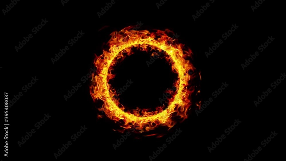 Burning Ring of Fire, Realistic Circle of Flames. Overlay Video. Burning Ring of Fire, Realistic Circle of Flames. Overlay Video.