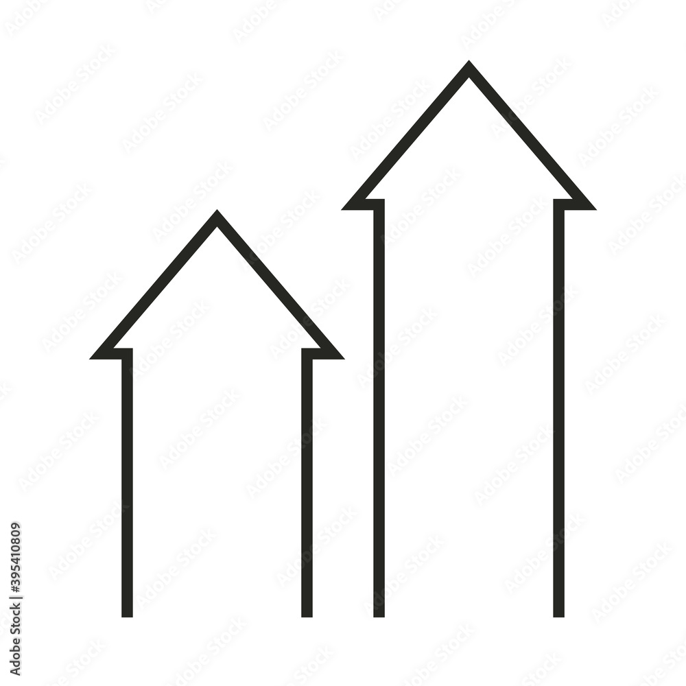 digital marketing grown arrow success line icon digital marketing grown arrow success line icon