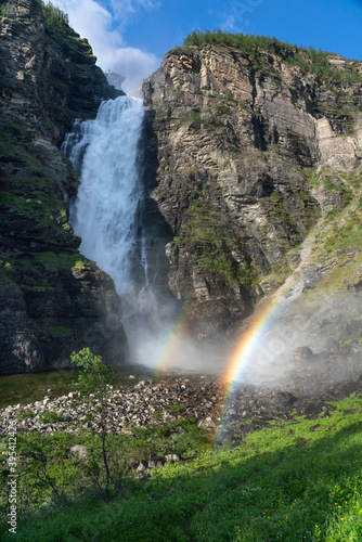 Mollisfossen waterfall  Nord-Reisa  Troms  Norway.