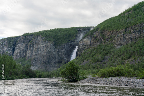 Mollisfossen waterfall, Nord-Reisa, Troms, Norway.