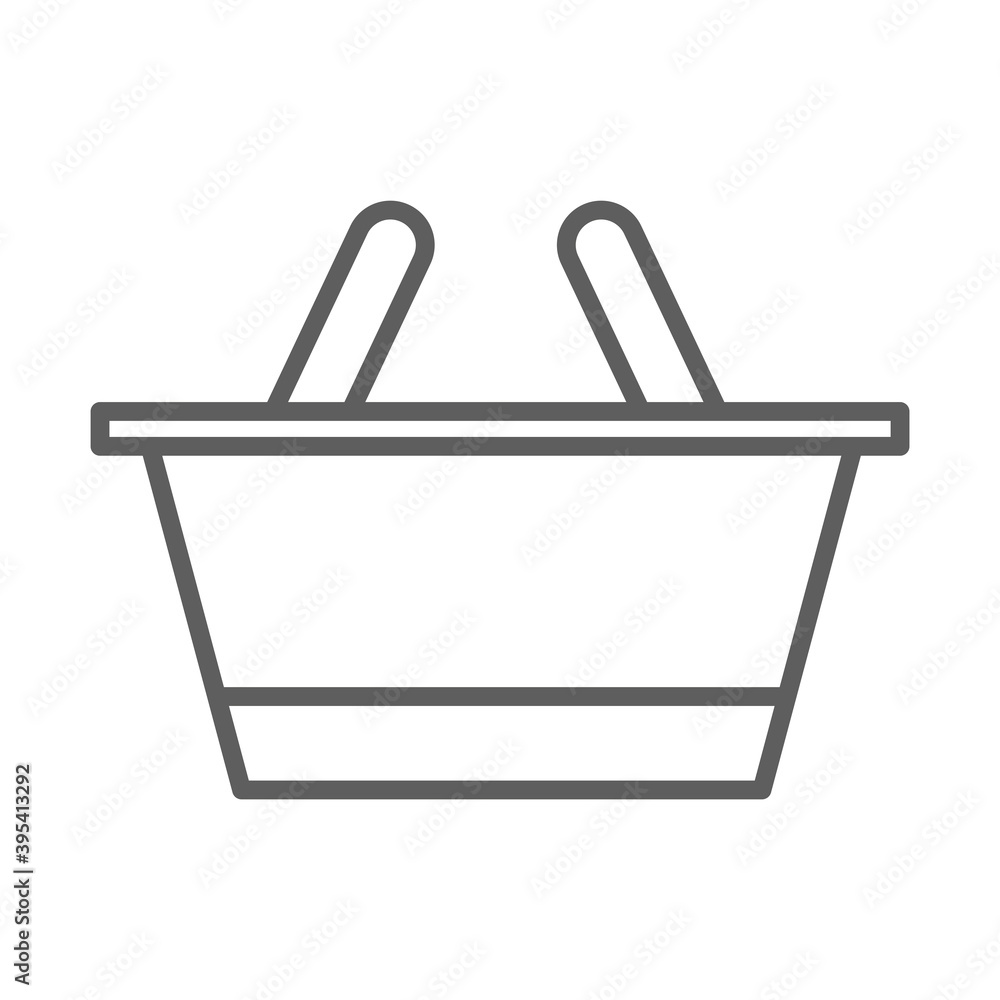 shopping basket market commerce in thin line style shopping basket market commerce in thin line style