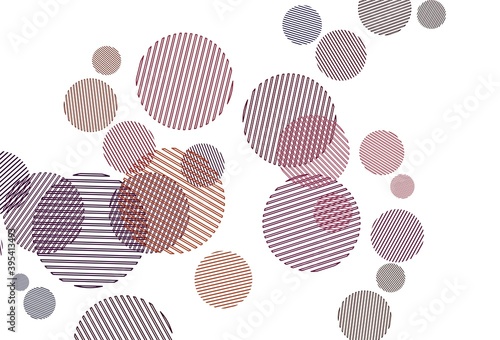 Light Pink, Red vector pattern with spheres.